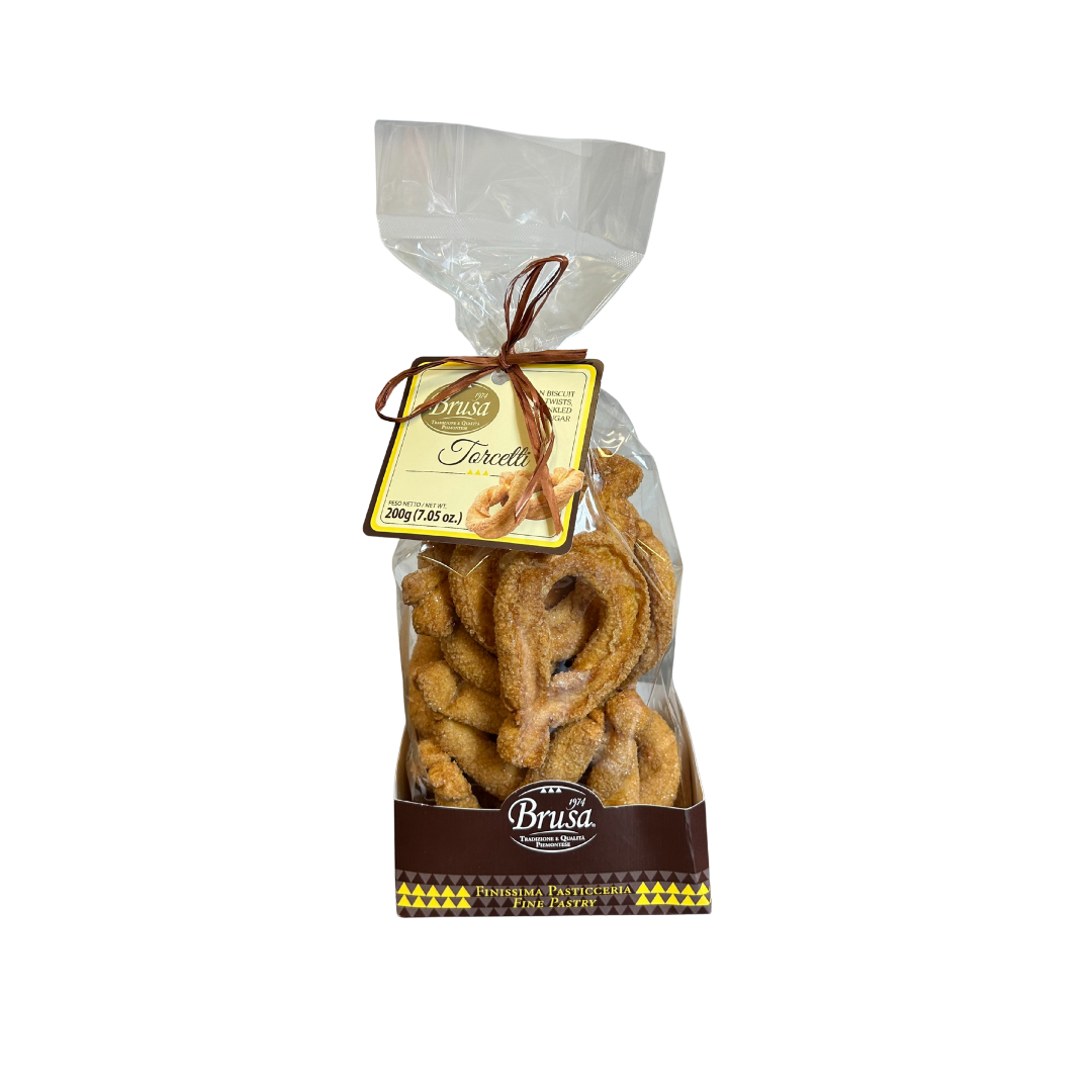 Packaged food product with Brusá branding on a white background