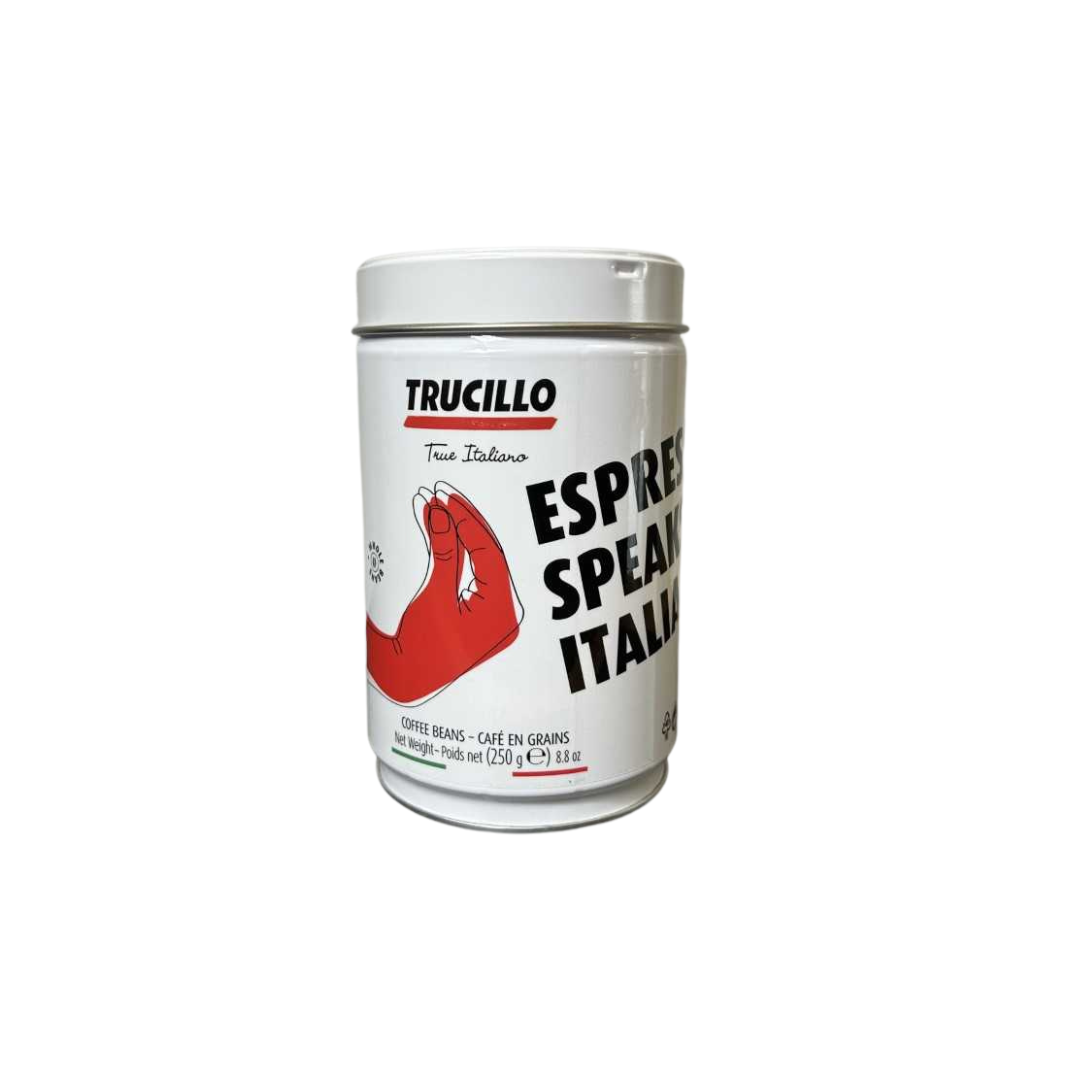 Caffe Trucillo Espresso Speaks Italian Whole Coffee Beans Tin