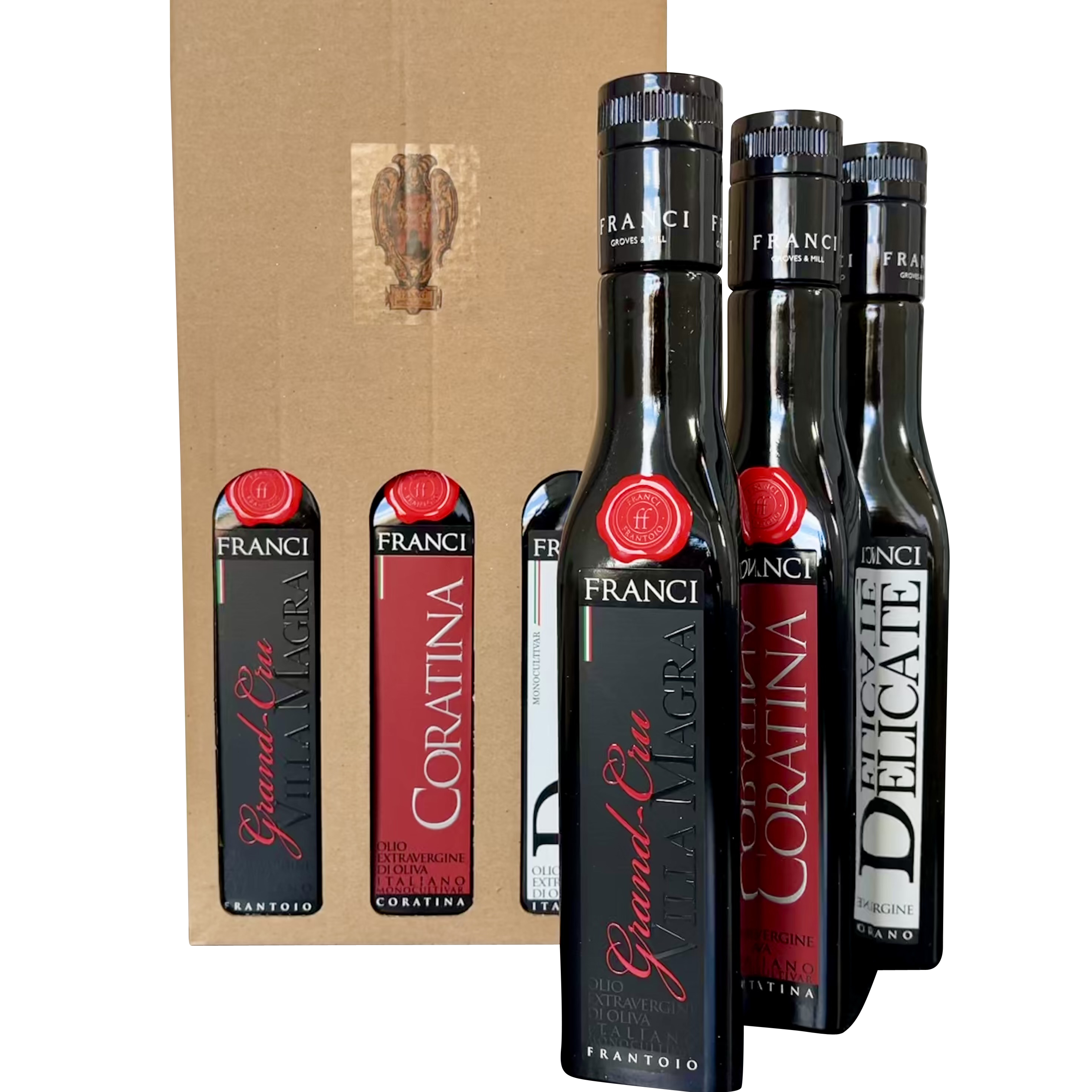 bottles) Set Box Frantoio Gift (3 in – Gift Olio2go Franci