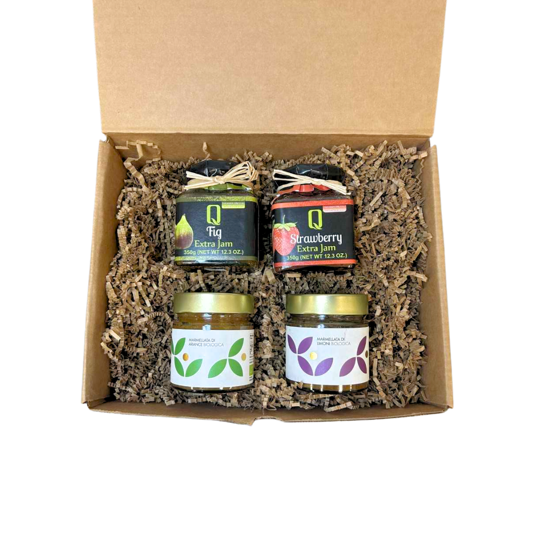 Idea Golosa (Tasty Idea) Gift Set with 4 jars of jam/preserves