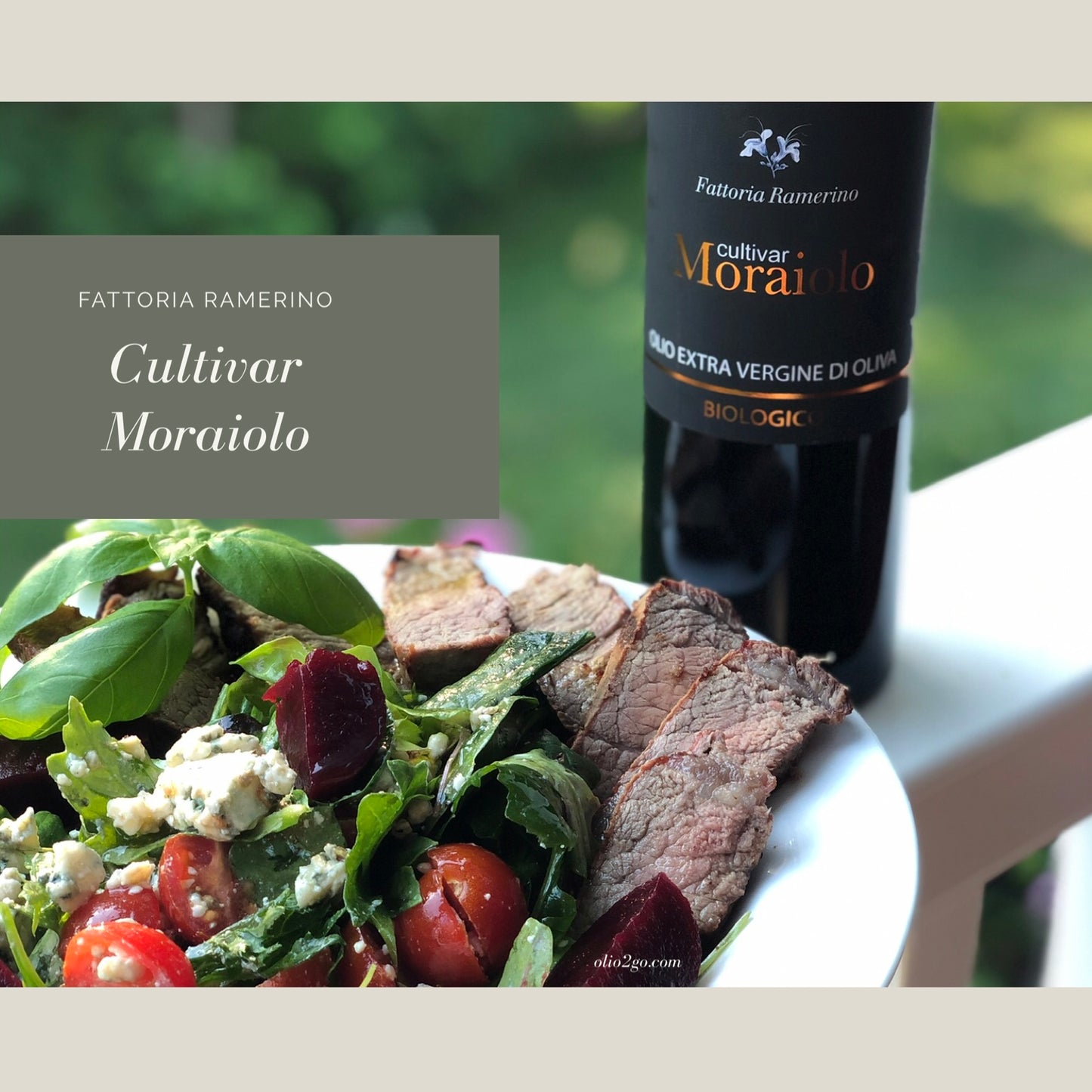 Ramerino Cultivar Moraiolo with Steak Salad