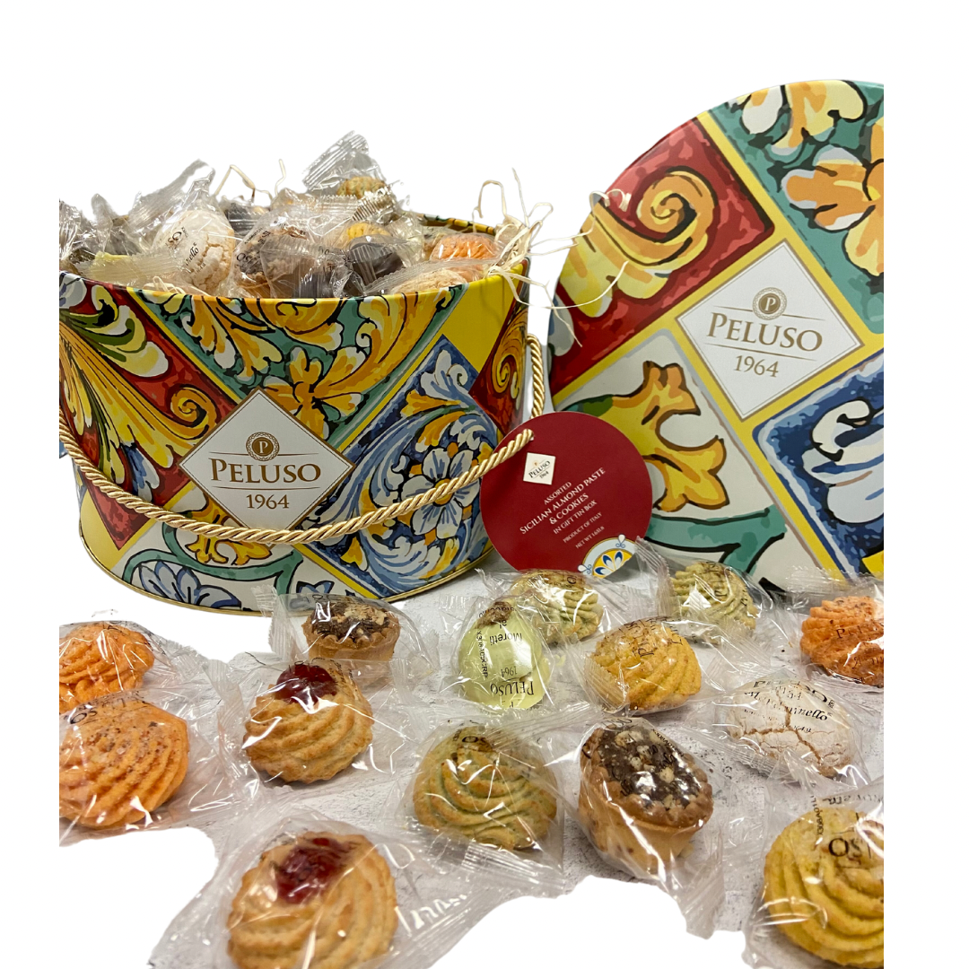Peluso Sicilian Cookie Tin w/Individually Wrapped Cookies