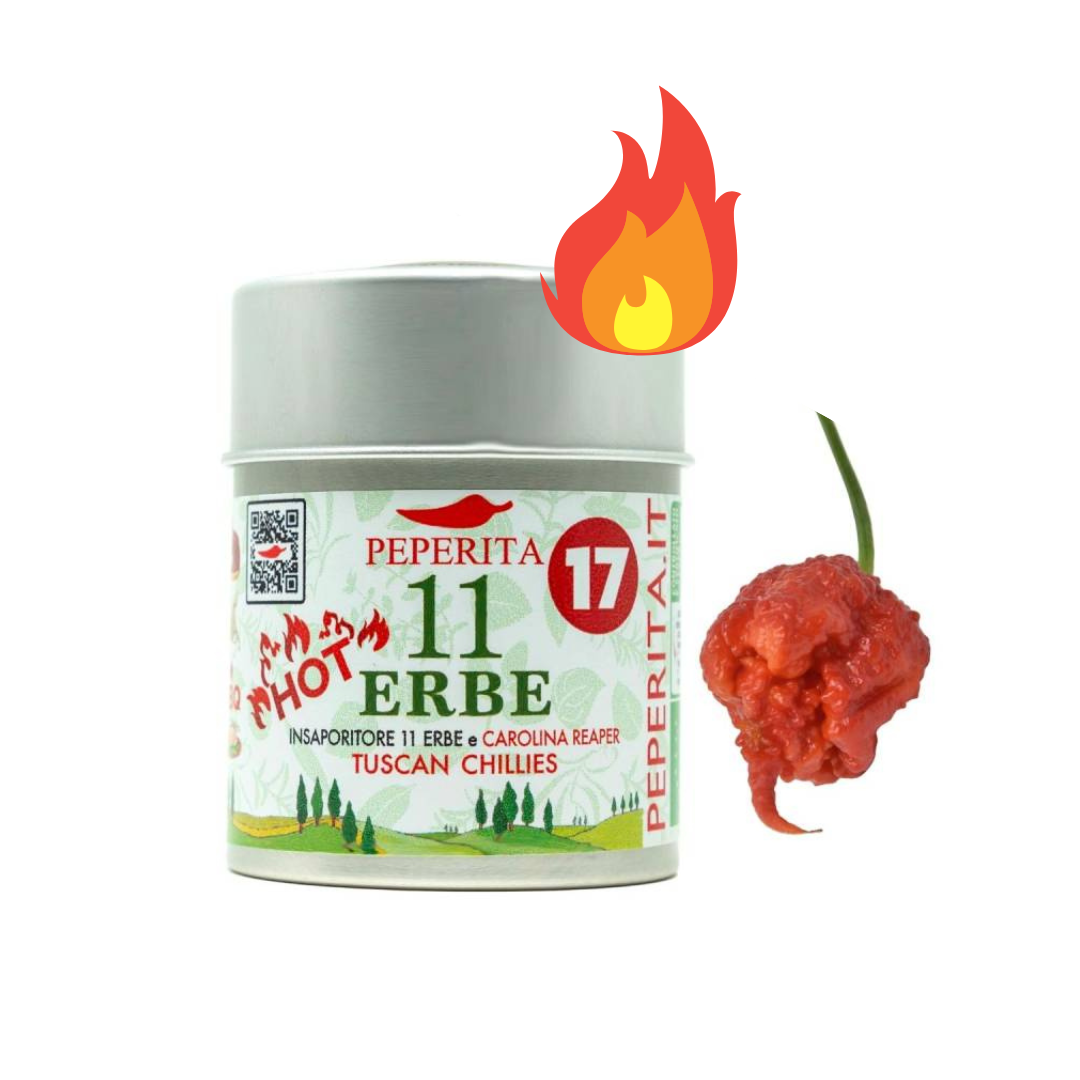 Peperita 11 Erbe Herb Salt and Carolina Reaper 17 Seasoning PRT-001