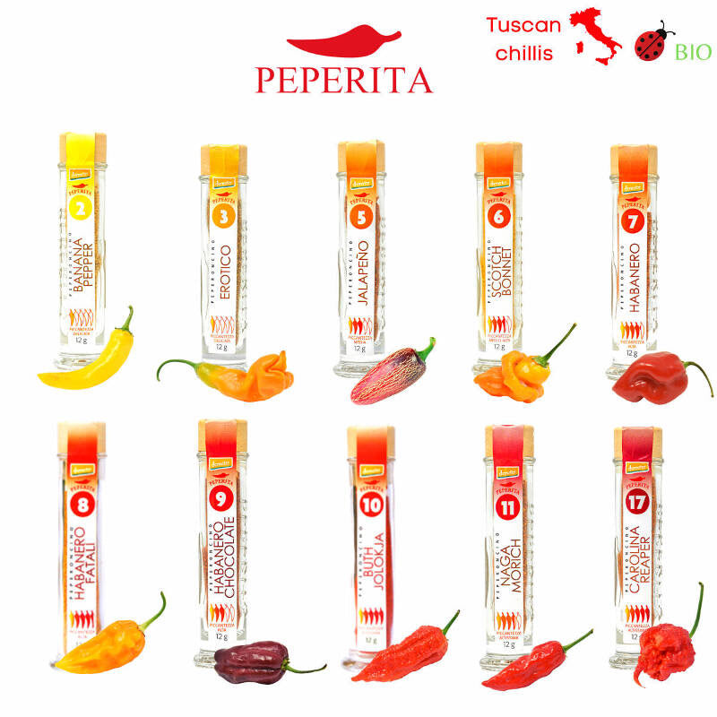 Peperita Portable Spicy 10 Condiment Wallet contents PRT-005