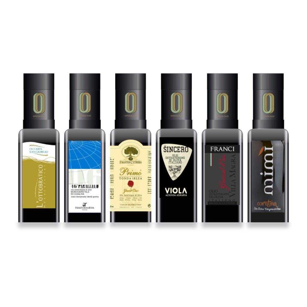 Opera Olei Gift Tasting Set 6 x 100ml Bottles Extra Virgin Olive Oil OLI-079