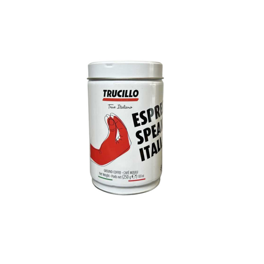 Caffe Trucillo Espresso Speaks Italian Ground Tin