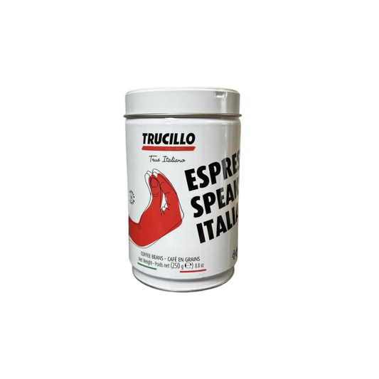 Caffe Trucillo Espresso Speaks Italian Whole Coffee Beans Tin