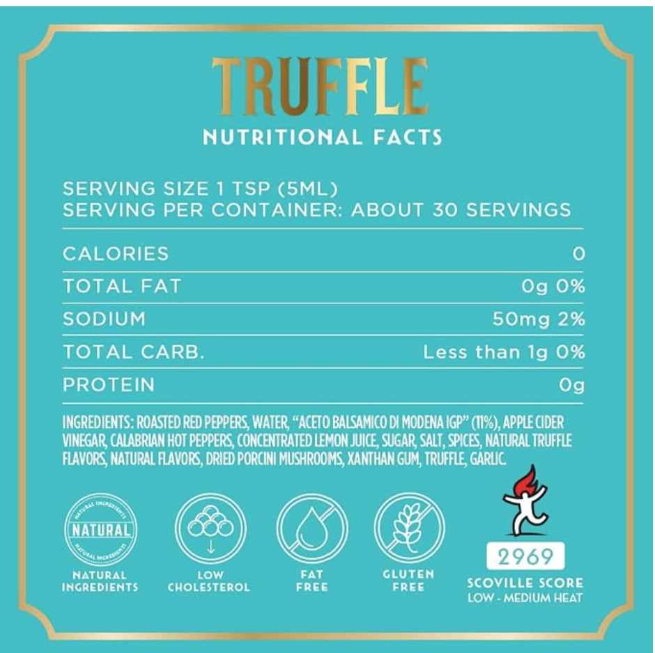 Firelli Truffle Sauce Ingredients