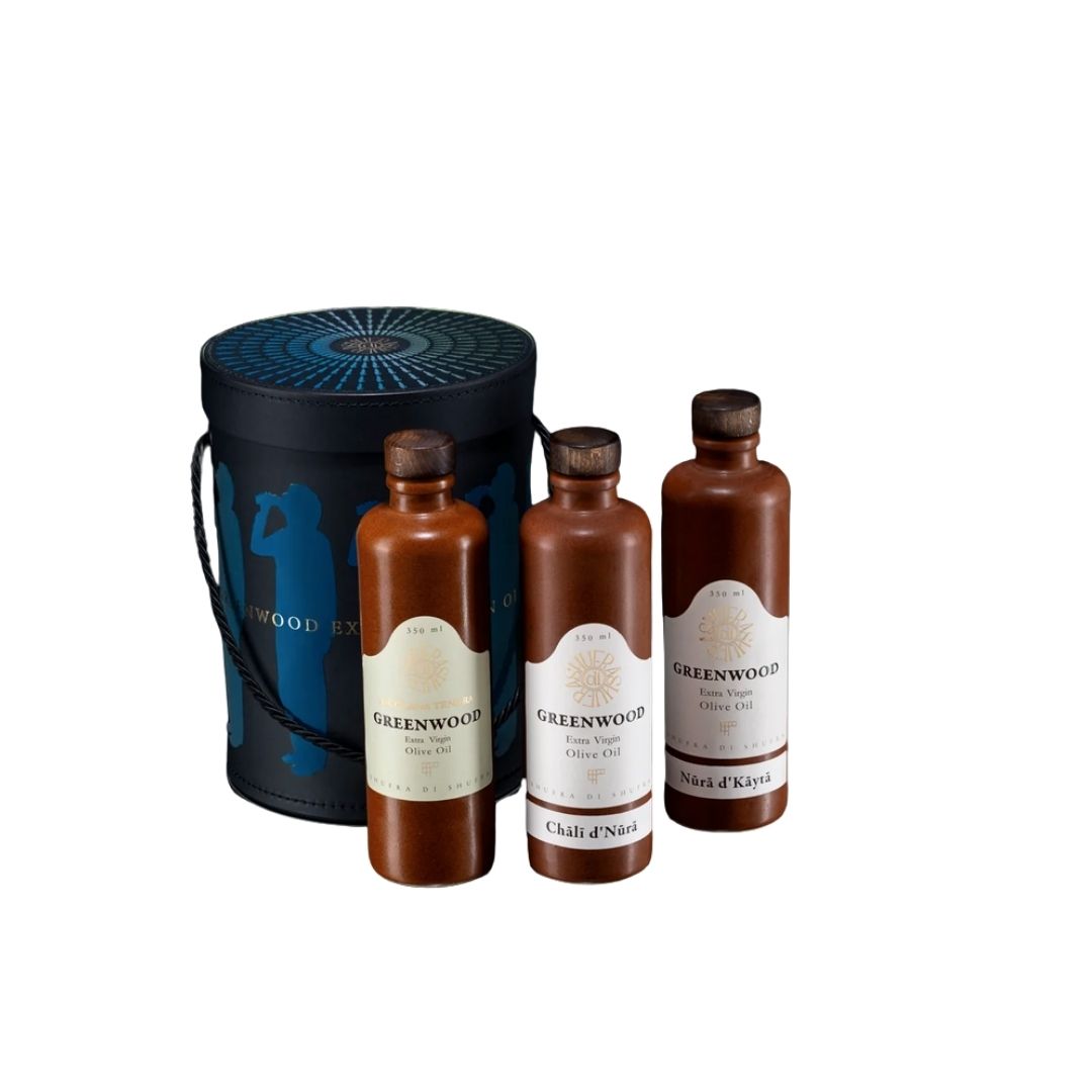 Greenwood "Shufra di Shufra" Hatbox with 3 Bottles