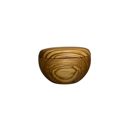 Olivewood Salt Cellar /w Lid On