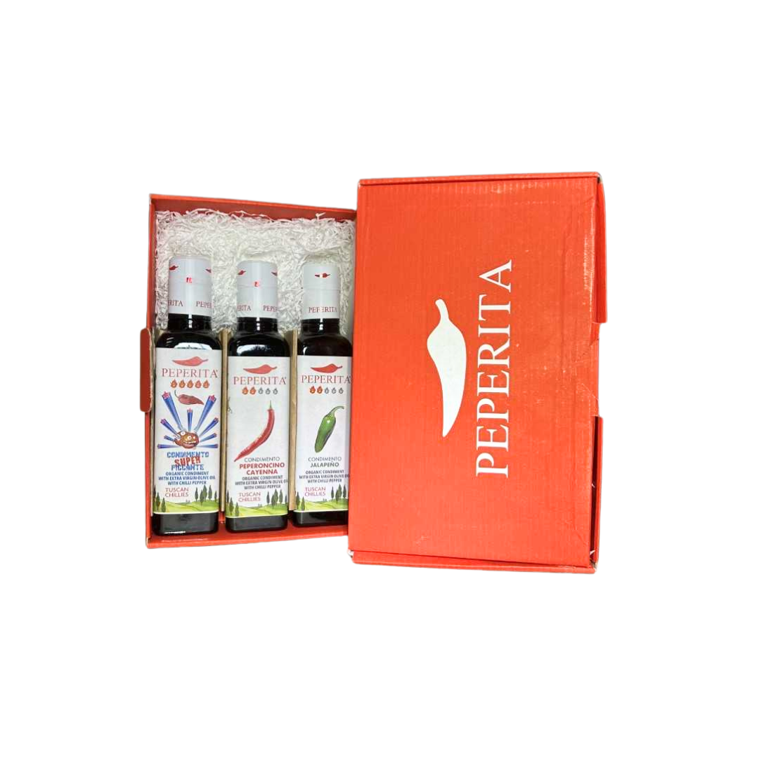 Peperita Trio of Spicy Pepper Condimento Gift Boxed