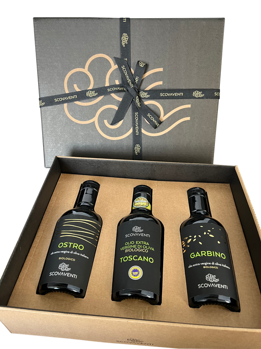 Scovaventi Extra Virgin Olive Oil Gift Set 3 x 250ml Bottles