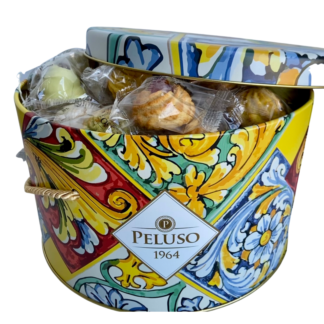 Peluso Sicilian Cookie Tin Lid Open