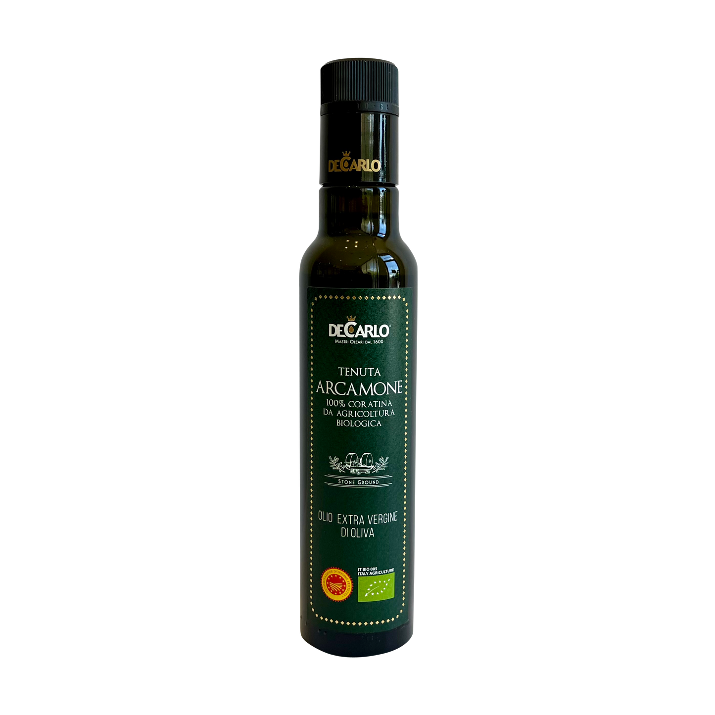 DeCarlo Arcamone Organic DOP Extra Virgin Olive Oil 250ml DCA 055