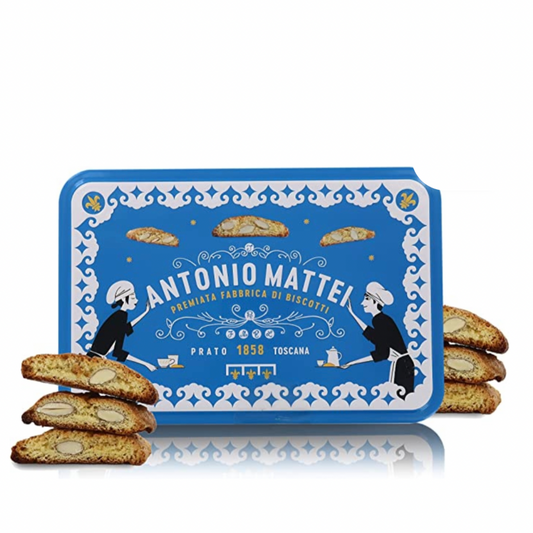 Mattei Biscotti di Prato Gift Blue Tin BIS-010