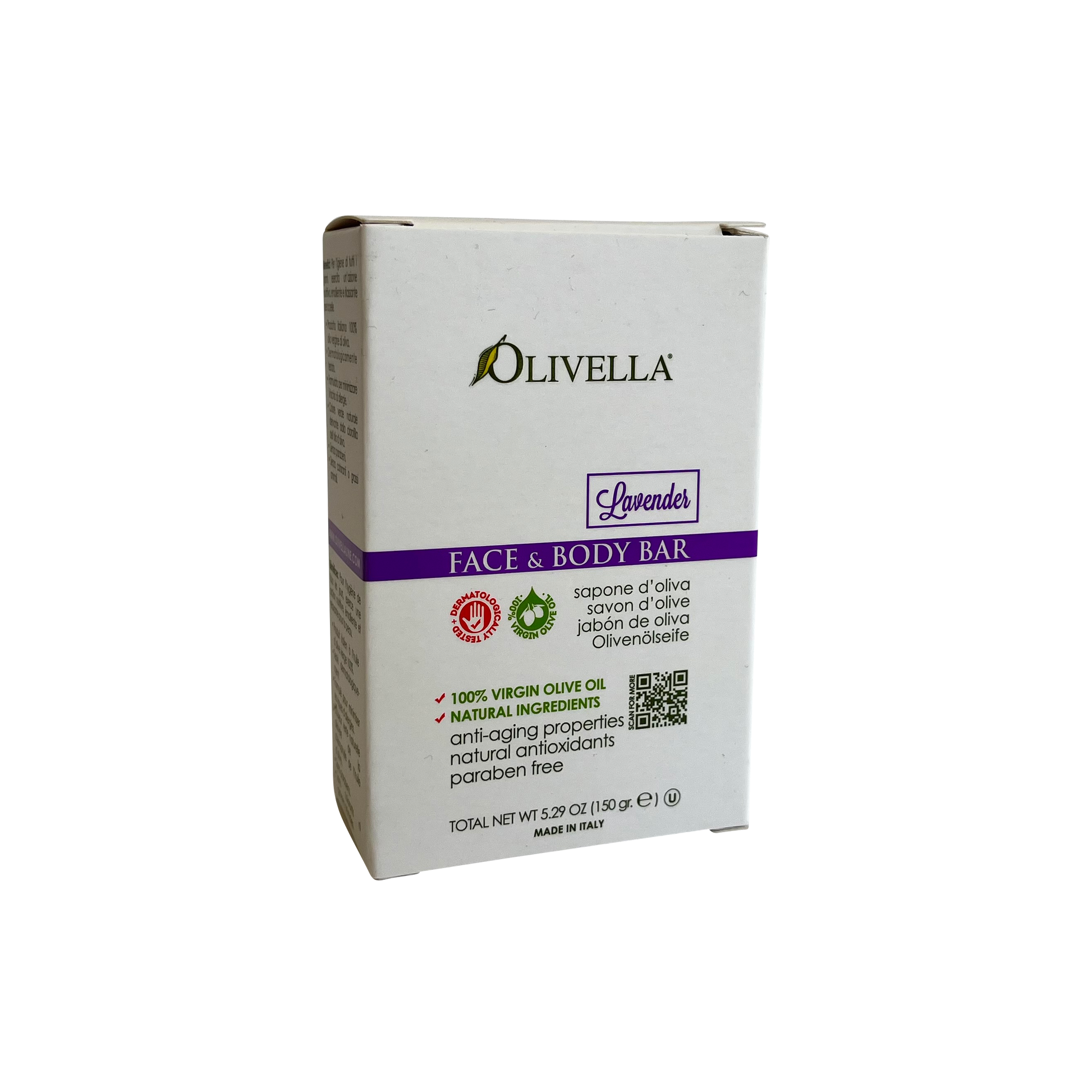 Olivella Face & Body Soap Bar ~ Lavender OLL-017