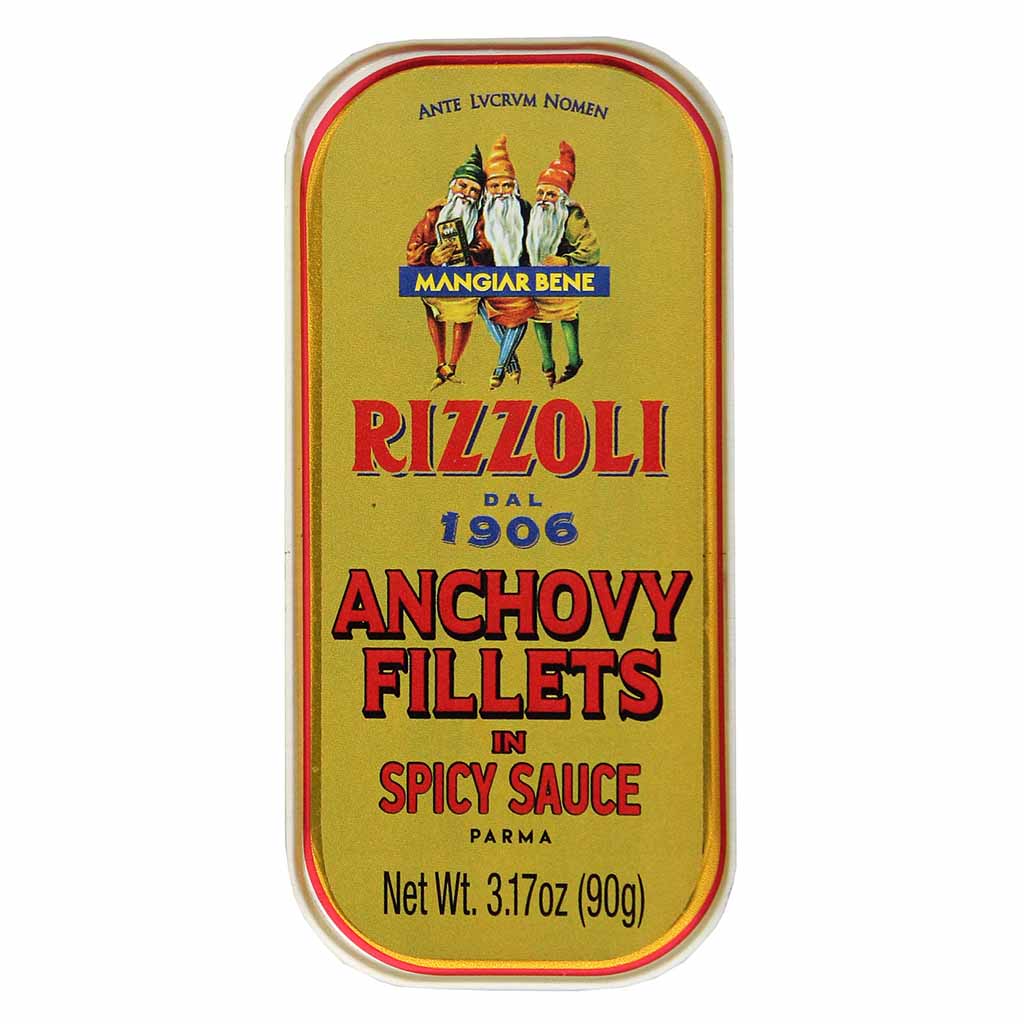Rizzoli Anchovy Fillets in Spicy Sauce (Tin)  ITP-032